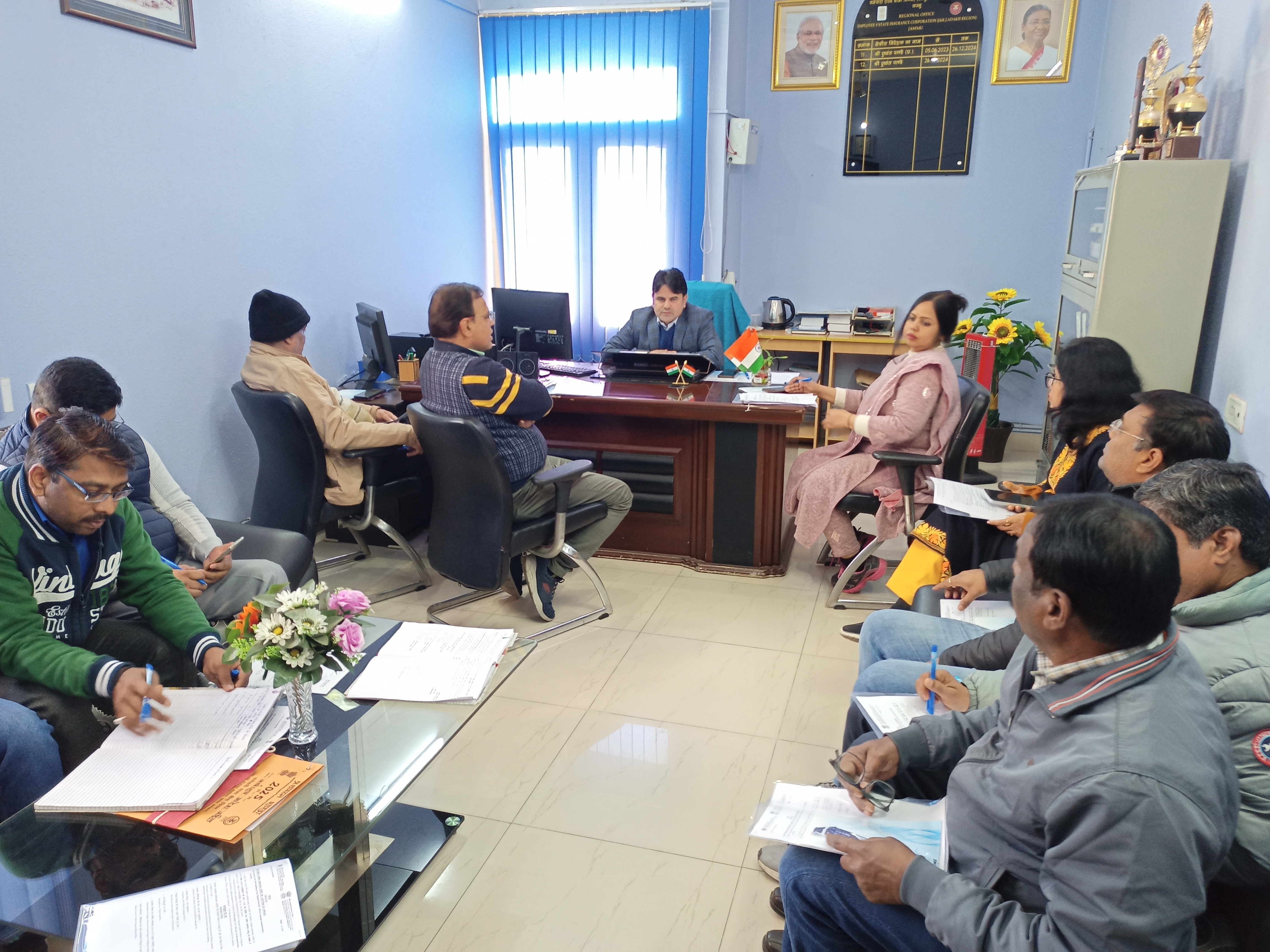 विभागीय राजभाषा कार्यनव्यन समिति की 18वीं  बैठक का आयोजन - क रा बी निगम, क्षेत्रीय कार्यालय, जम्मू एवं कश्मीर